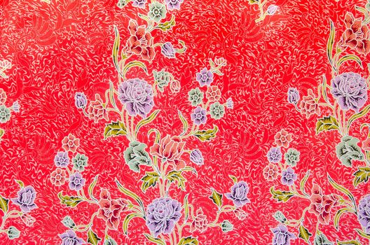 Colorful batik cloth fabric background