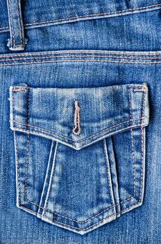 Blue jeans pocket.