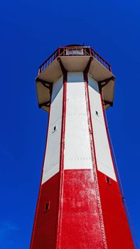 Closeup of the old lighthouse in the Port of Ystad, Sweden