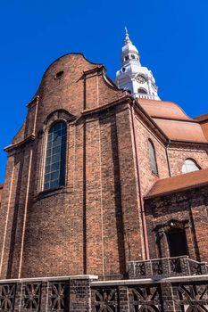 St. Anne's Parish Church in Nikiszowiec, one of the districts of Katowice, Silesia region Poland. The place is historic coal miners' settlement built between 1908–1918.