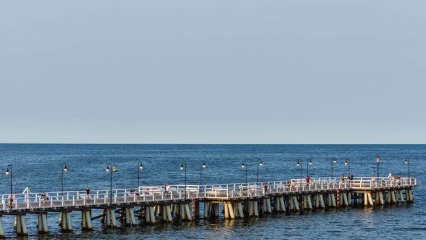 The pier in Gdynia (district Orlowo), Poland.