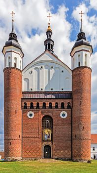 Church of the Annunciation of the Blessed Virgin Mary in the Othodox Monastery in Suprasl, Poland. Fortified church was built in the 16th century, destroyed during WW II, recently fully rebuilt.