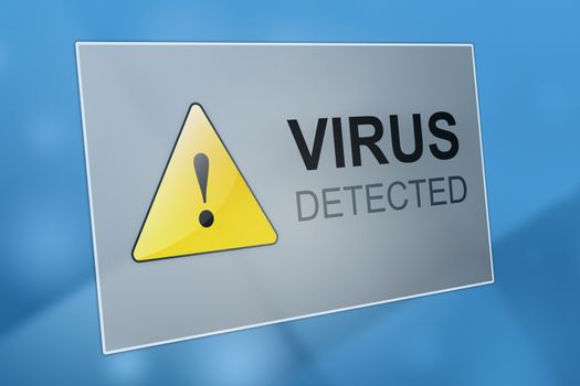 Virus detected - computer virus detection - spyware concept