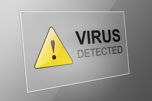 Virus detected - computer virus detection - spyware concept