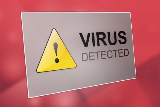 Virus detected - computer virus detection - spyware concept