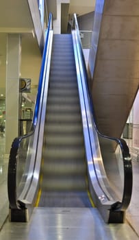 The escalator in movement