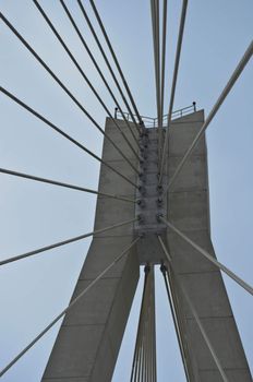 close-up of the modern bridge design
