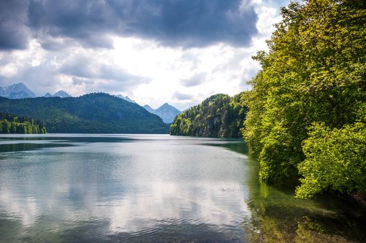 majestic mountain landscape with forest and lake