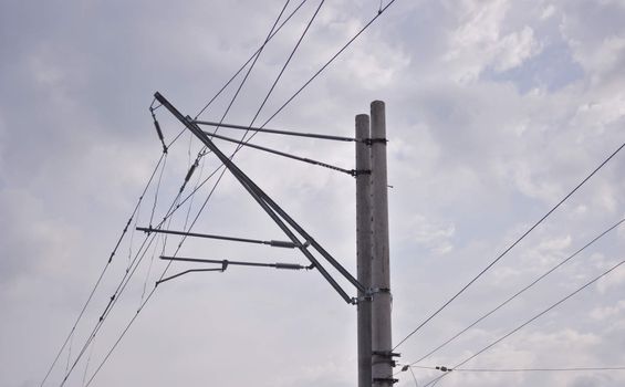 pillars and electrical wires