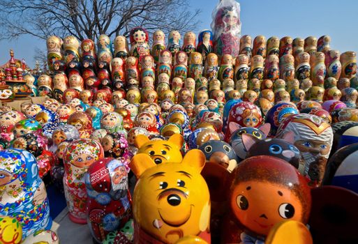 a lot of Russian national souvenirs - matryoshkas.jpg