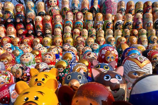 a lot of Russian national souvenirs - matryoshkas.jpg