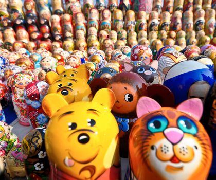 a lot of Russian national souvenirs - matryoshkas.jpg