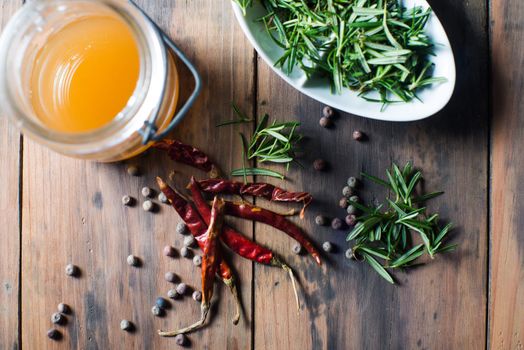 Salad dressing ingredients cooking savory