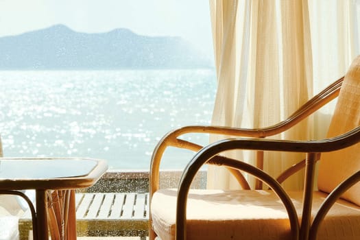 Tropical Seaview Through Window