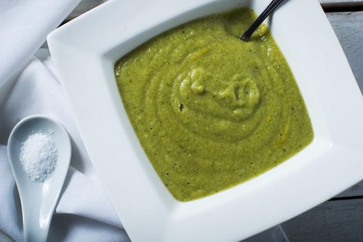 bowl of split pea vegan vegetable soup