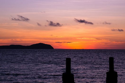 Rawai bridge before sunrise. Rawai Landing Pier was a famous place for seafood and also this bridge. On morning, many people joging and fishing. This also was a sunrise view point, you will see amazing sunrise here. Many tourist come here for seafood market.