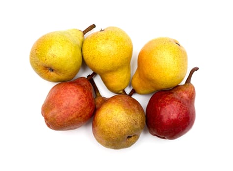 Pile of pear isolated on a white background