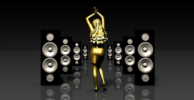 Disco Electronic Music Techno Party Background Art