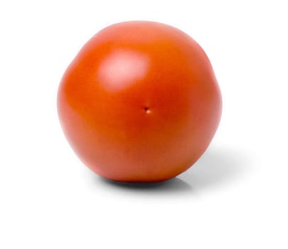 Fresh natural tomato isolated on white background.