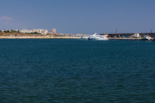 Summer in Constanta Romania at Tomis harbor 