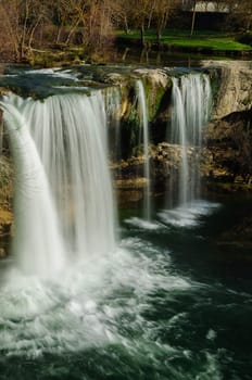 Waterfalls in Pedorsa of Tobalina, Burgos in Spain