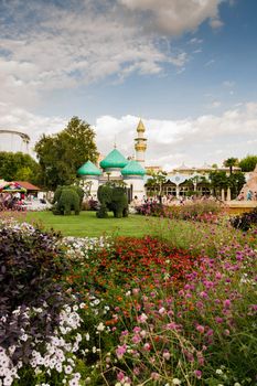 CASTELNUOVO DEL GARDA, Italy - September 08: Gardaland Theme Park in Castelnuovo Del Garda, Italy on Tuesday, September 8, 2015. Three million people visit the park on a yearly basis.