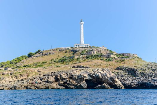 the white lighthouse of Santa Maria di Leuca, Italy