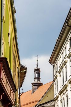 Turret of the church in the Old Town in Krakow, Poland.