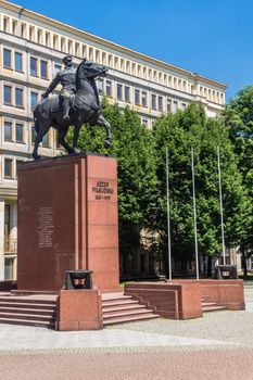 Monument to Jozef Pilsudski (1867-1935), legendary Polish statesman and leader. Designed by Croatian sculptor Antun Augustinvic still before WWII, unveiled in 1993.