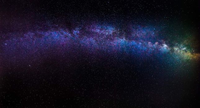 Panoramic view of the Milky Way stitched from 8 individual photos.