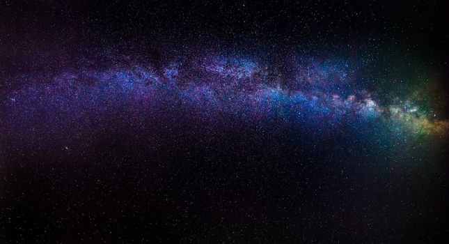 Panoramic view of the Milky Way stitched from 8 individual photos.