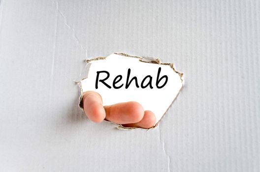 Rehab text concept isolated over white background