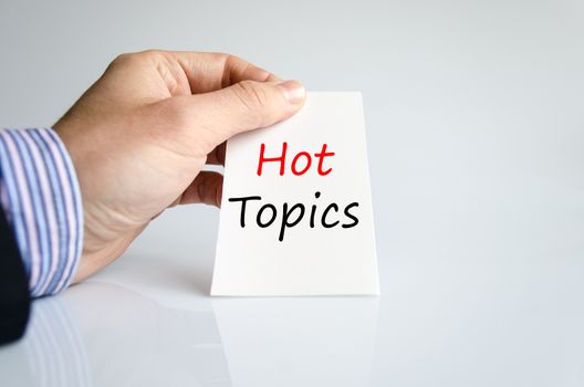 Hot topics text concept isolated over white background