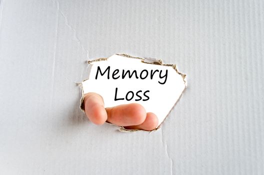 Memory loss text concept isolated over white background