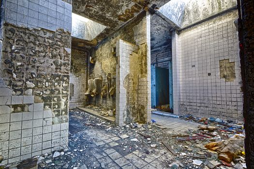 Mental Hospital Bathroom building inside