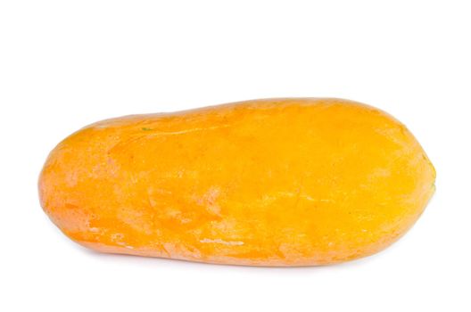 papaya fruits on white background