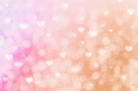 abstract bokeh background with hearts