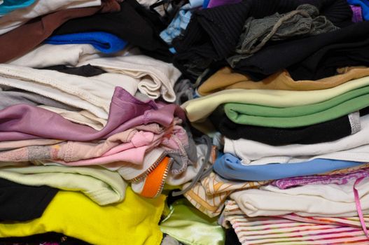 pile of colorful clothes