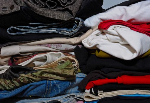 pile of colorful clothes