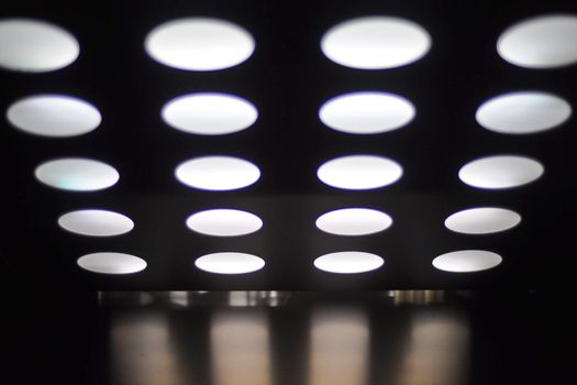 ceiling with spotlights in an elevator