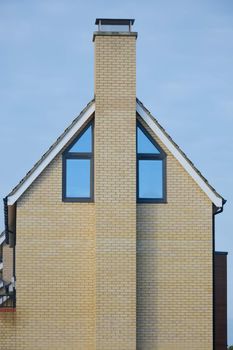 Side of Modern House with Chimney
