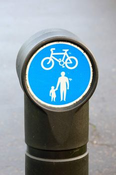 Small Cycle and Pedestrian Sign