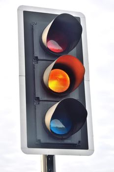 Traffic Light signal  at Amber