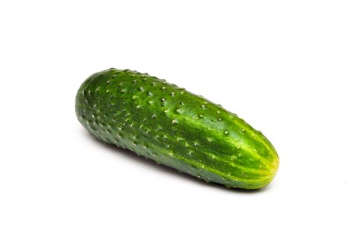 Fresh cucumber isolated on the whit