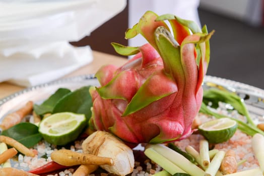 still life with Pitahaya aka Dragon eye fruit