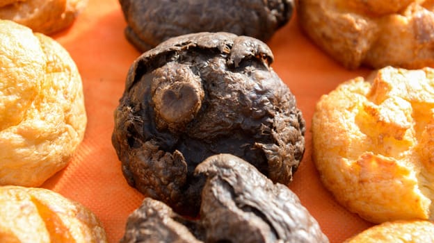 the various sweet cream puffs aka profiterole 