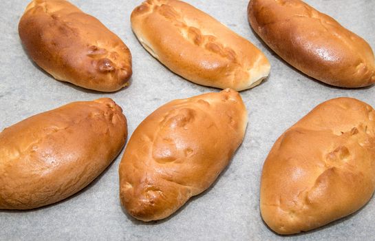 the Golden patties on a parchment paper