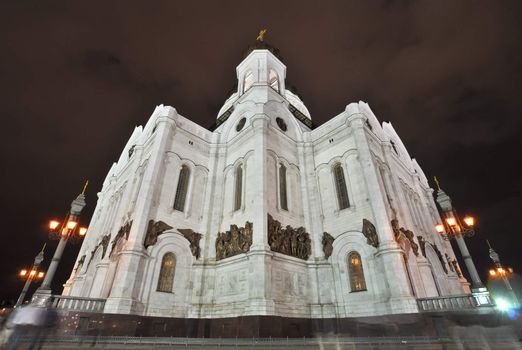 Christ the Saviour Cathedral at night. Moscow. Russia