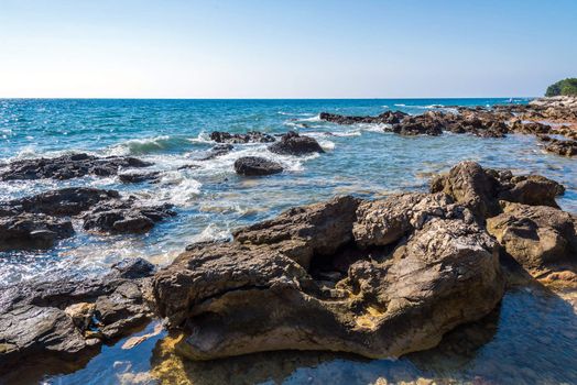 the sunny day on the Adriatic coast