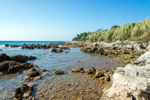 the sunny day on the Adriatic coast